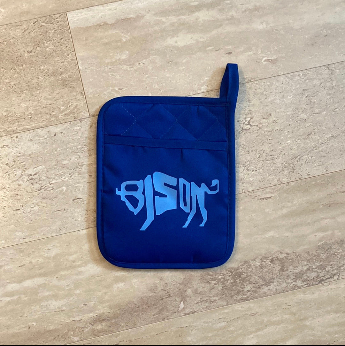 Great Falls High School Bison blue pot holder