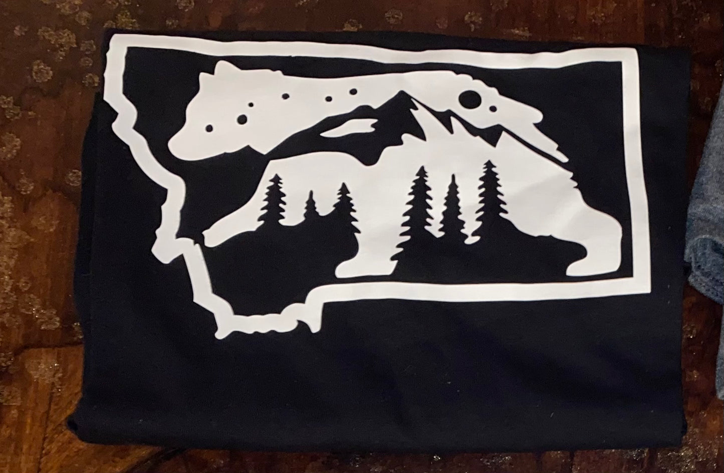 Montana Bear mountain forest scene shirt