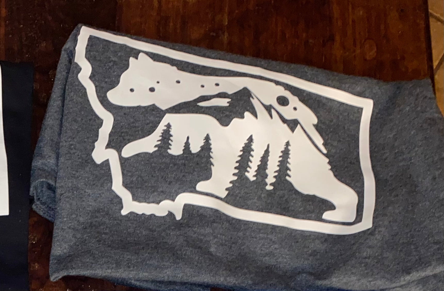 Montana Bear mountain forest scene shirt
