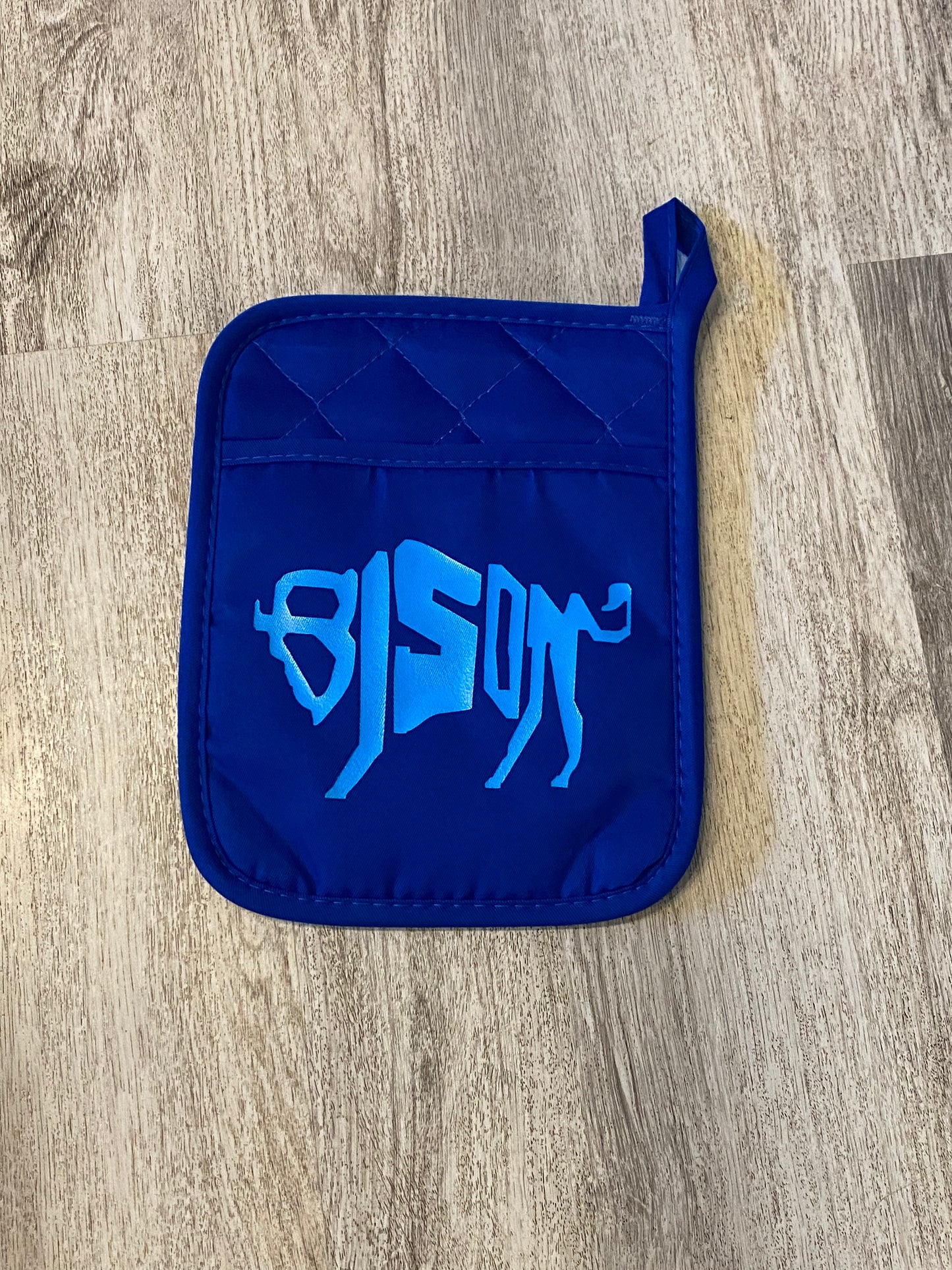 Great Falls High School Bison blue pot holder