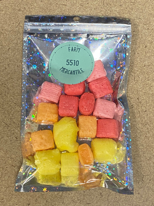 Freeze dried fruity crunchy squares