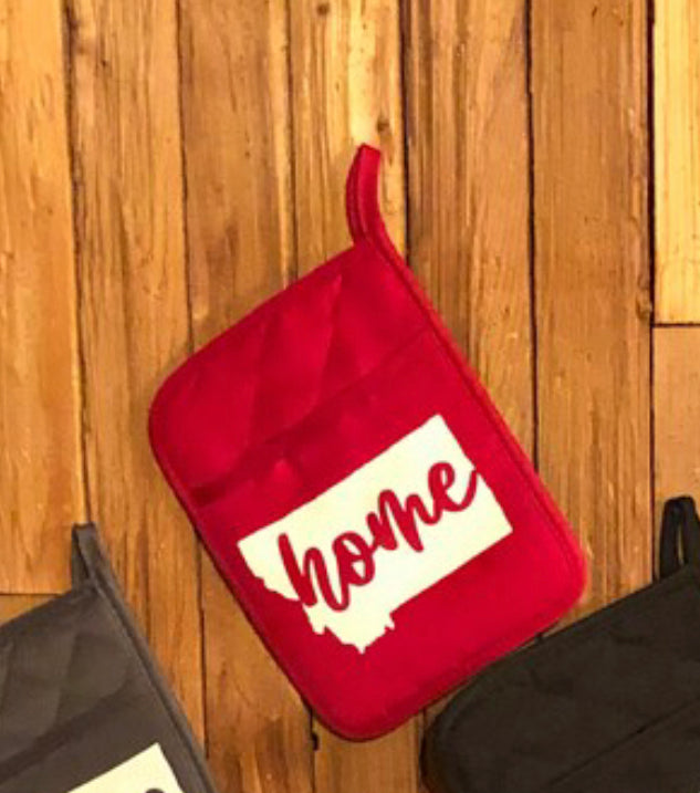 Montana home kitchen decorative pot holder oven mitten