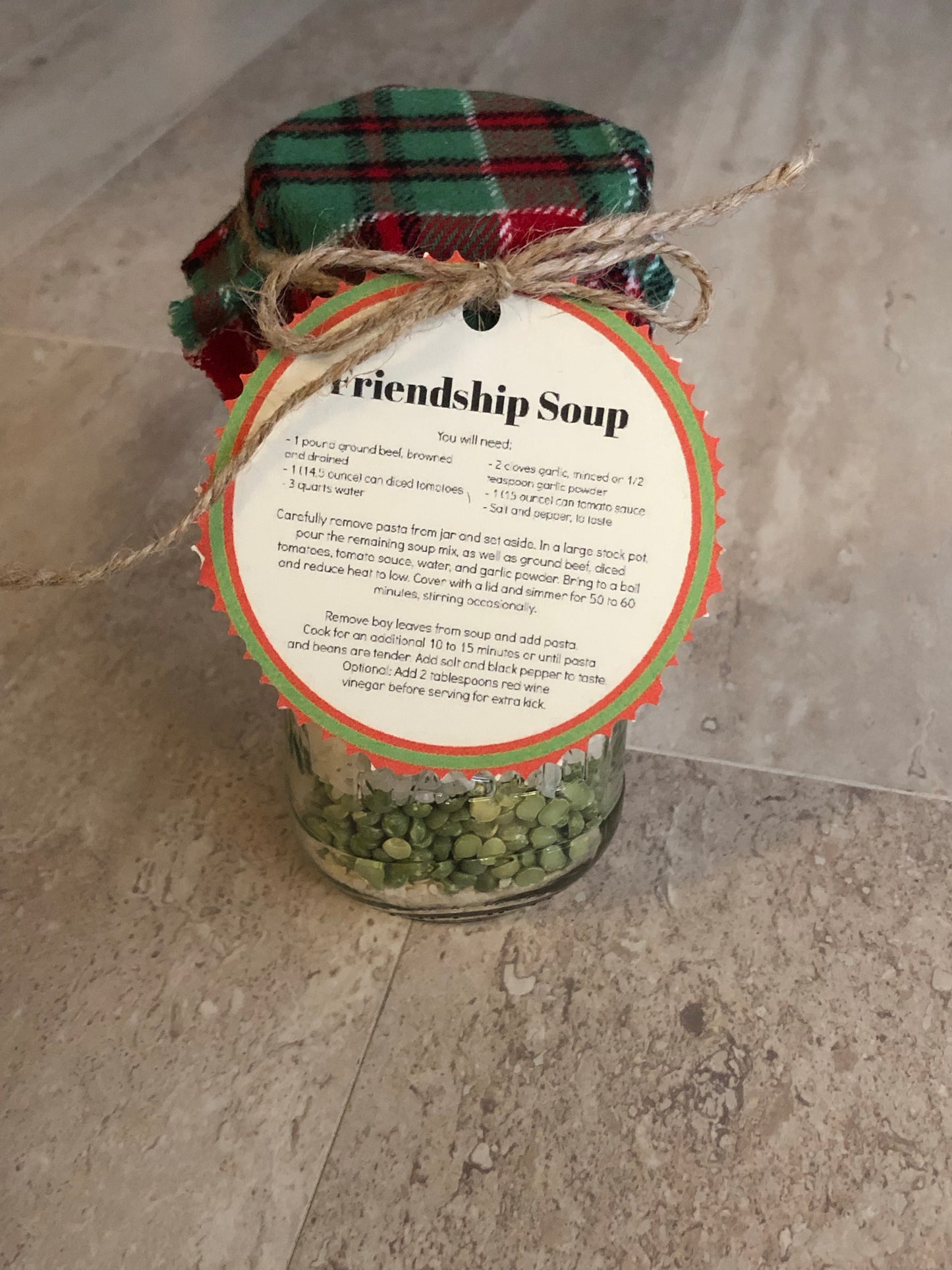 Friendship soup in PINT jar