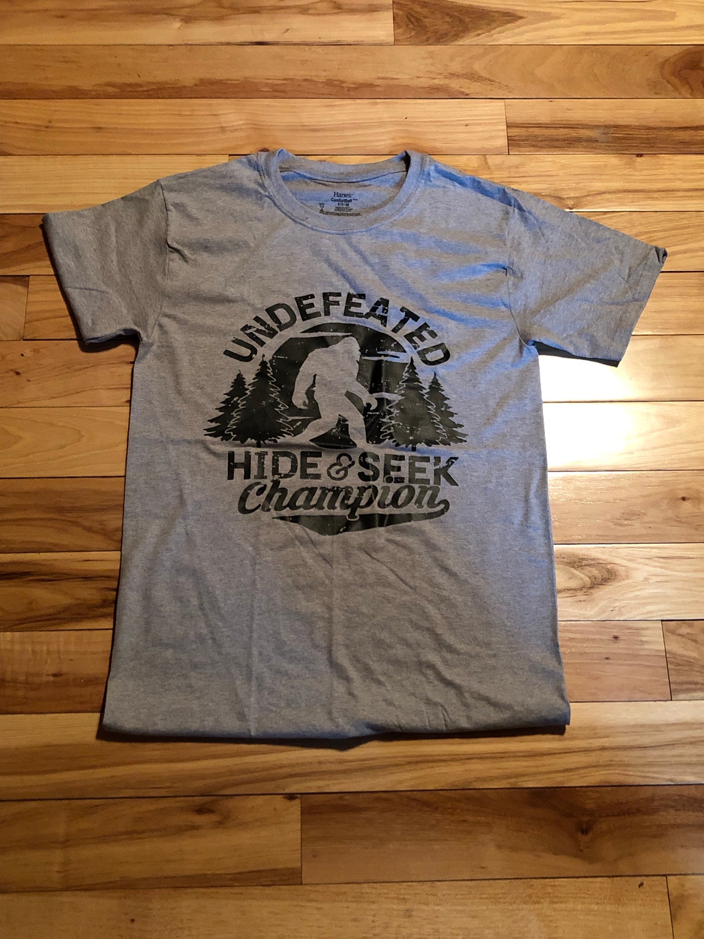 Undefeated Hide and Seek Champion Big Foot Sasquatch t-shirt