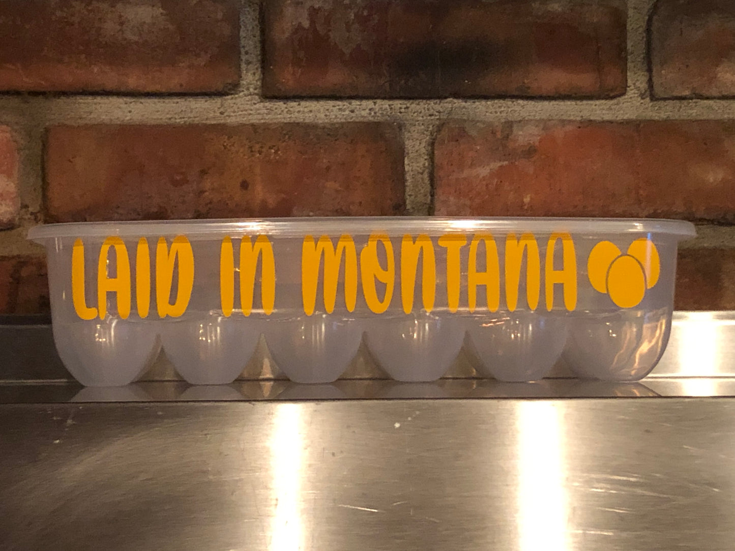 Laid in Montana egg container