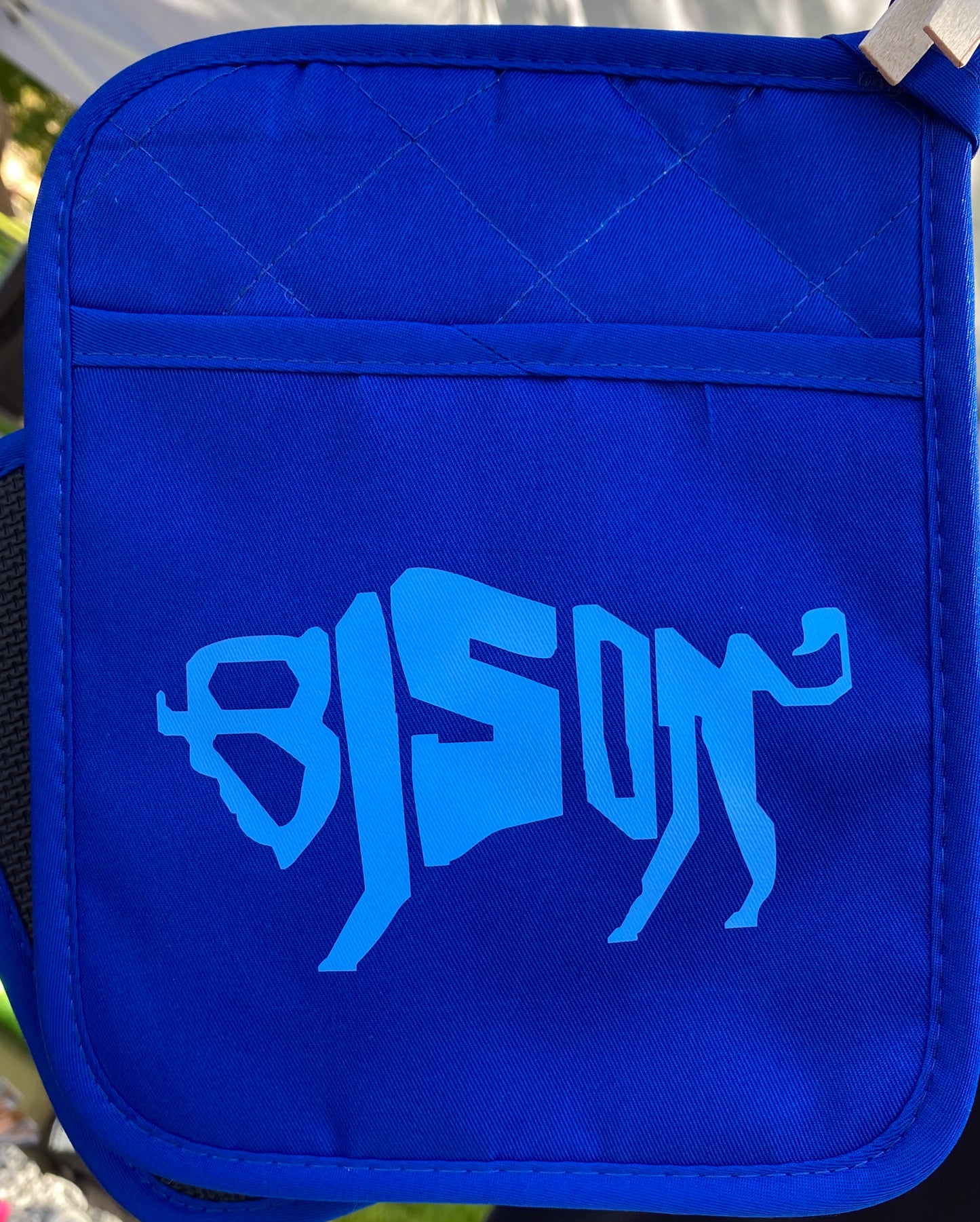 Great Falls High School Bison blue pot holder