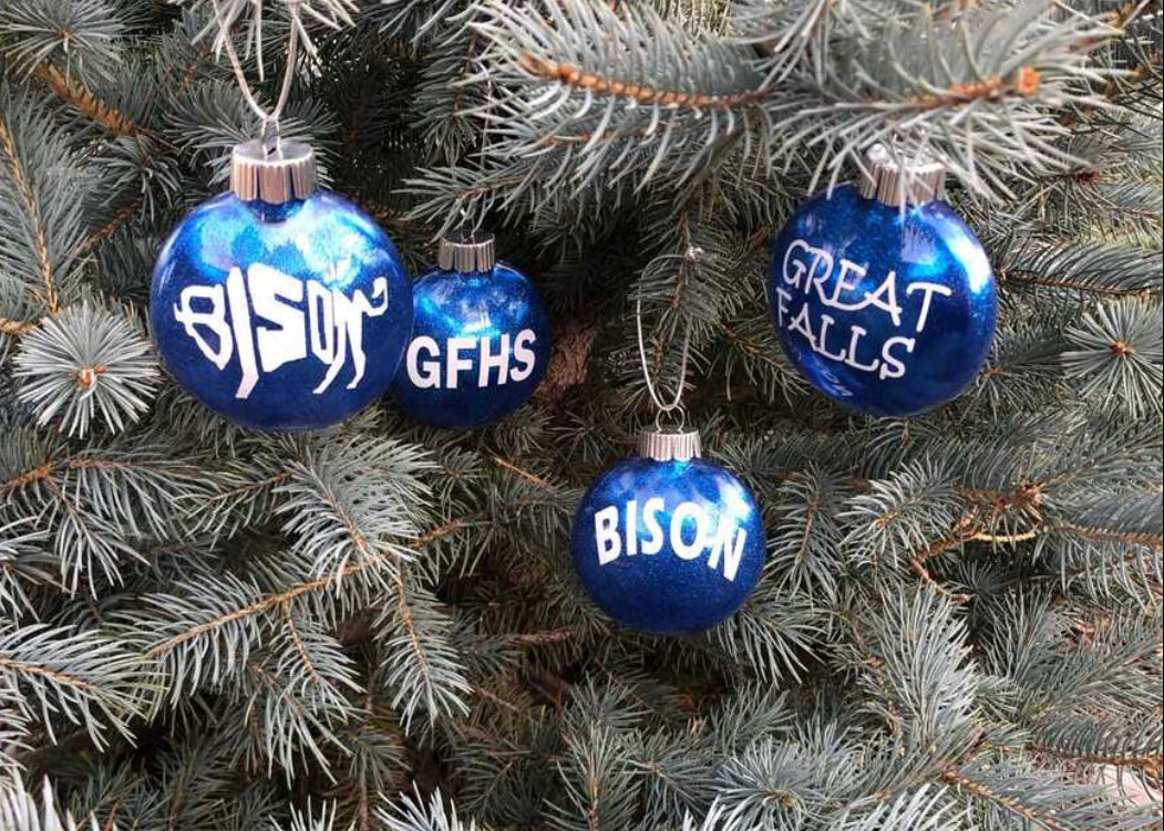 GFHS Great Falls High School Bison ornament set