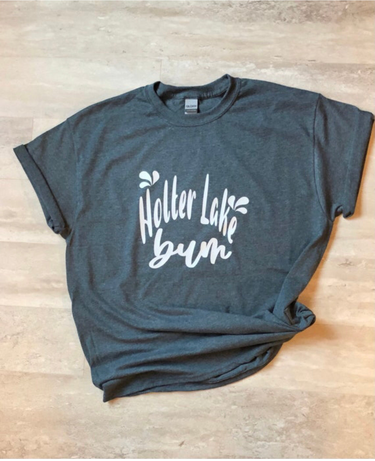 Holter Lake Bum, Montana Lake bum ladies shirt