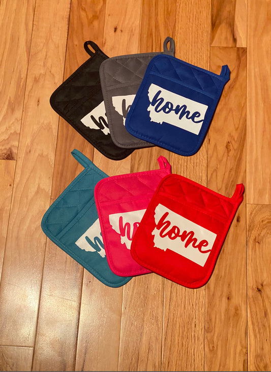 Montana home kitchen decorative pot holder oven mitten