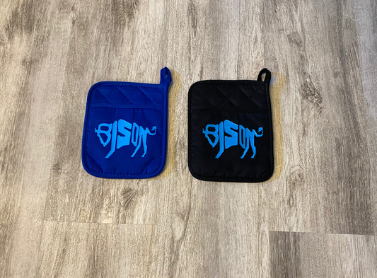 Great Falls High School Bison blue pot holder