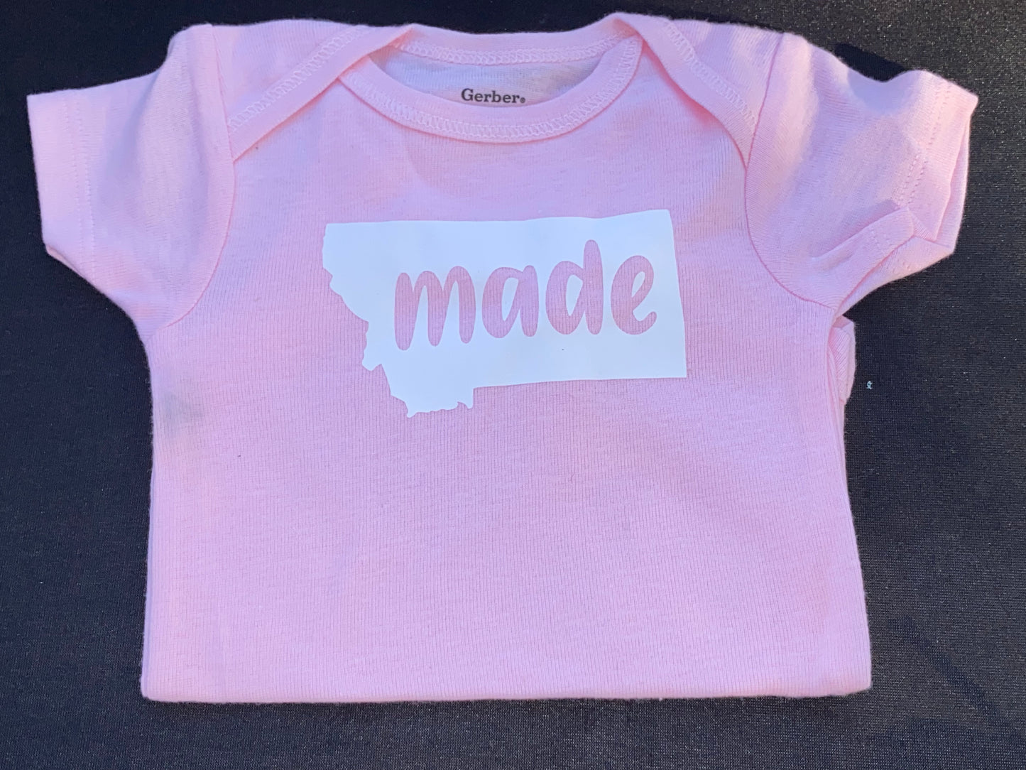 Made in Montana infant onesie Made in Montana with love infant onesie