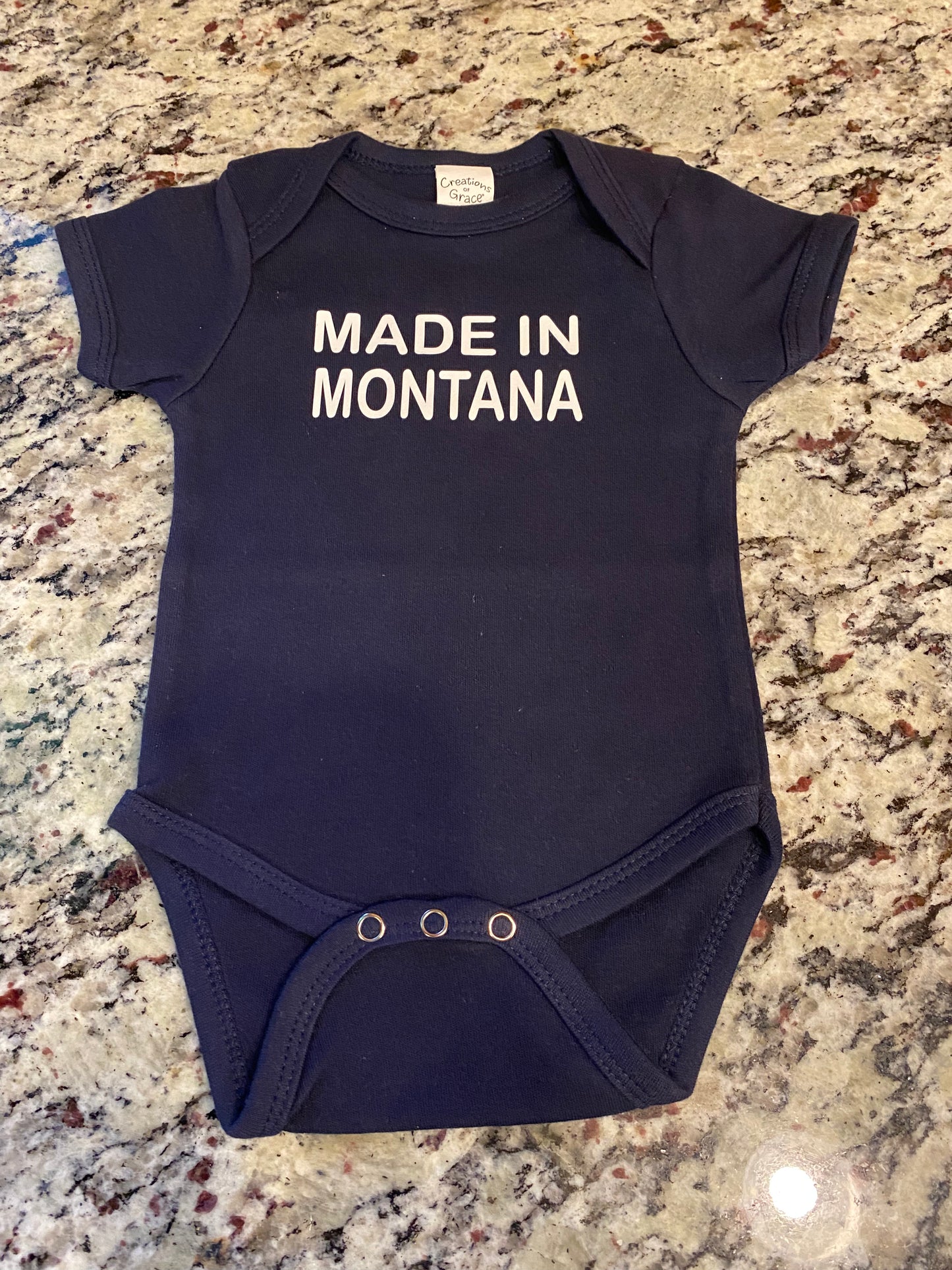 Made in Montana infant onesie Made in Montana with love infant onesie