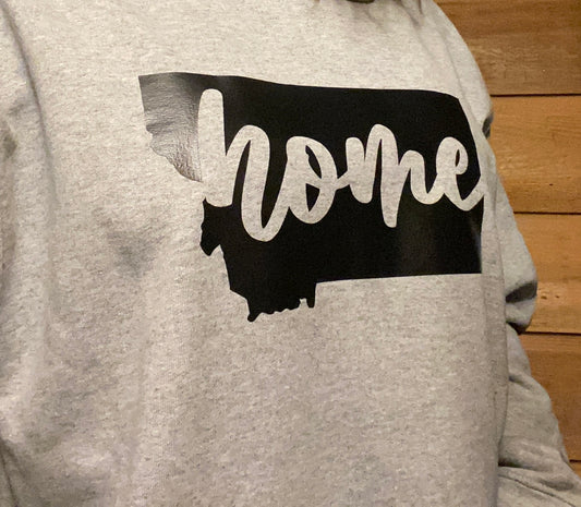 Montana home gray hoodie