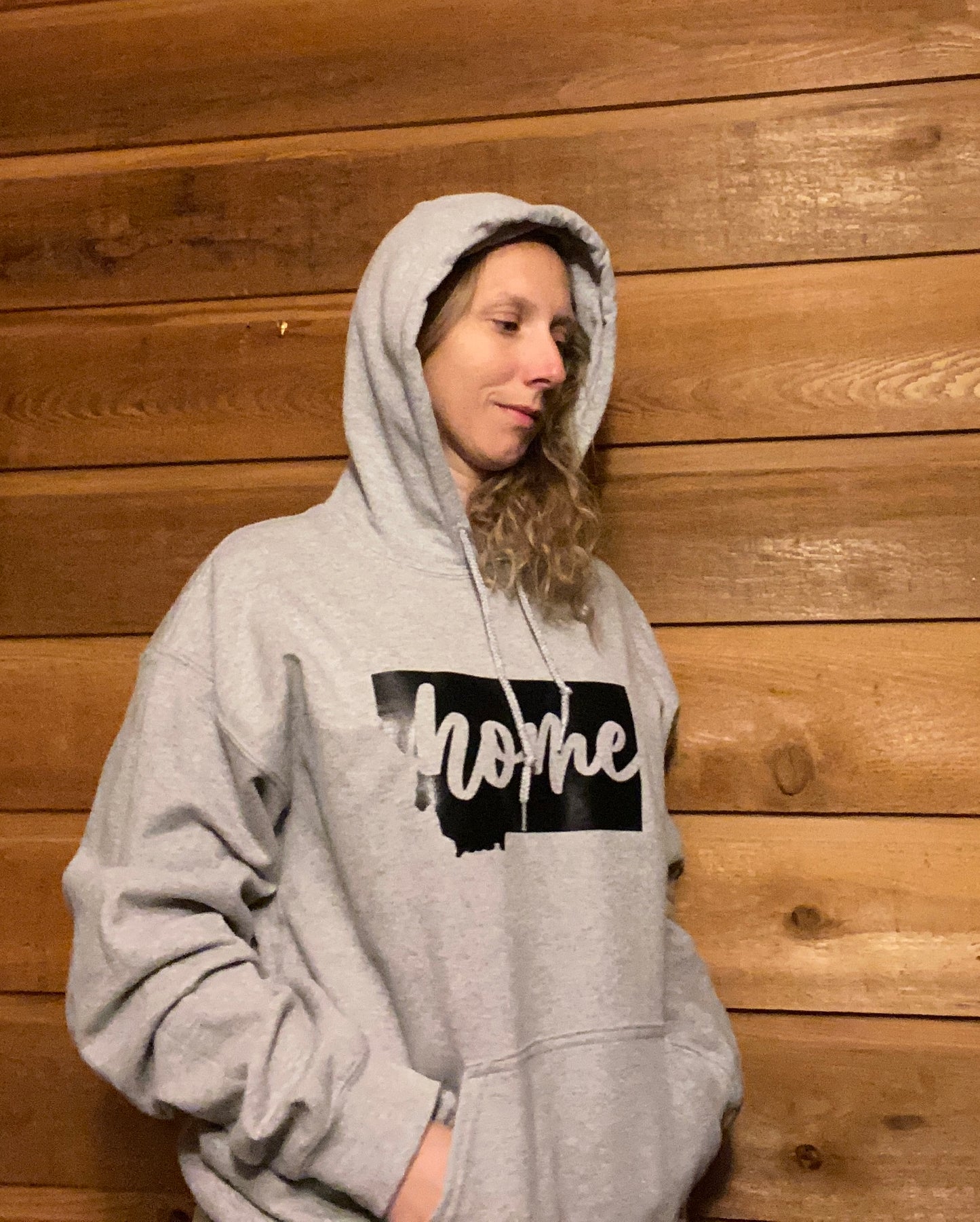 Montana home gray hoodie