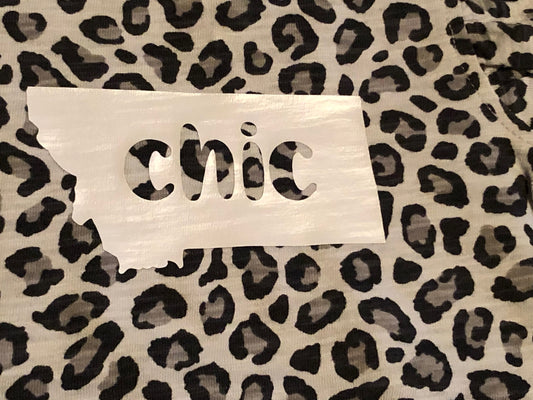 Montana chic infant onesie, leopard print