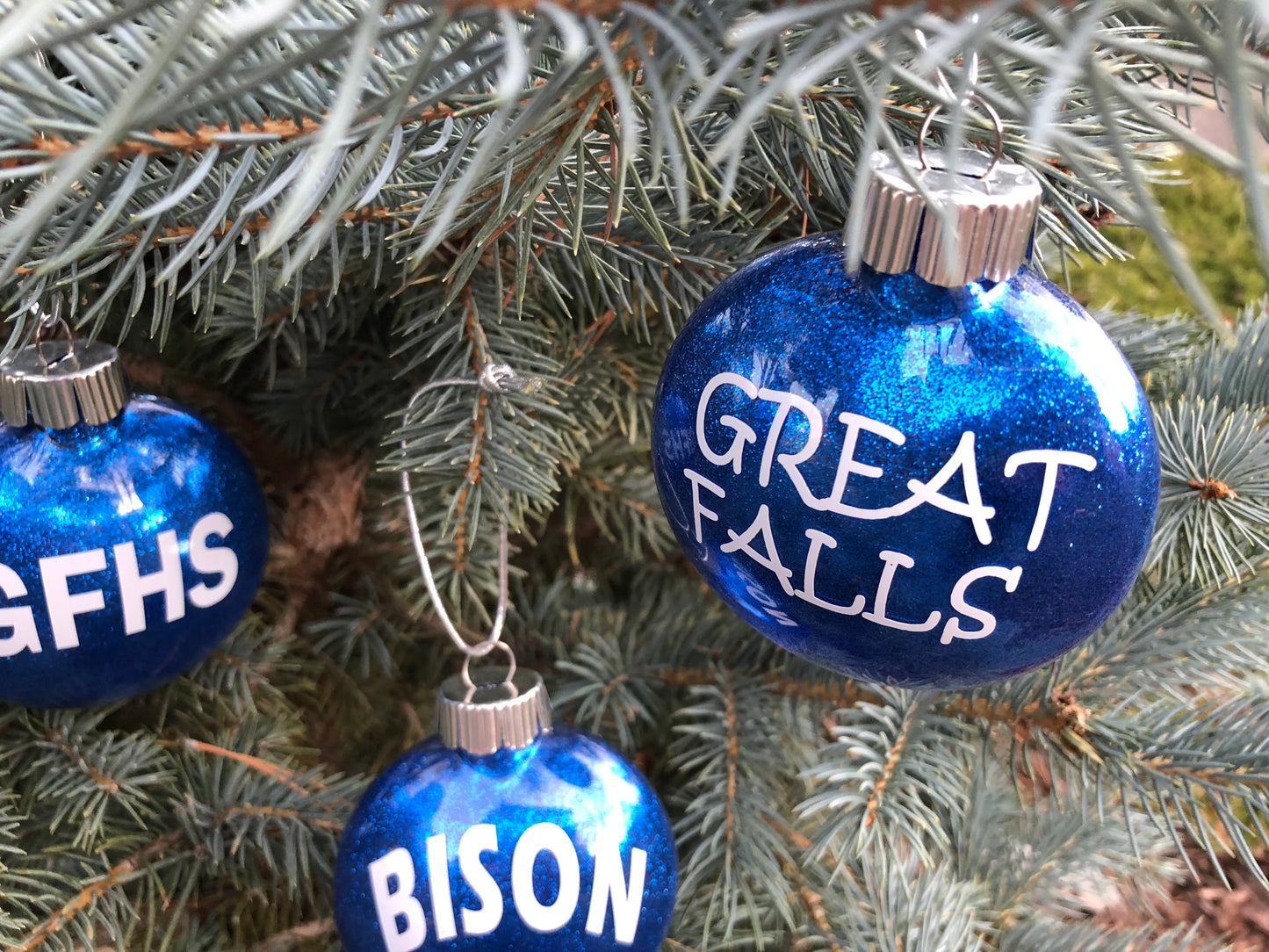 GFHS Great Falls High School Bison ornament set