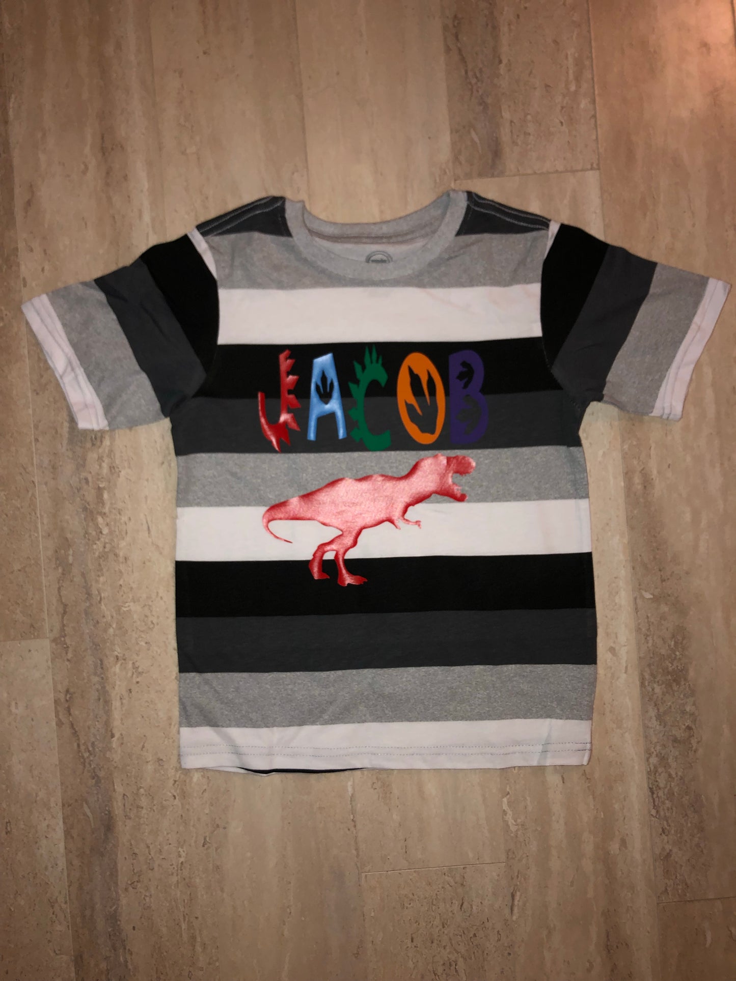 Custom child’s dinosaur t-shirt