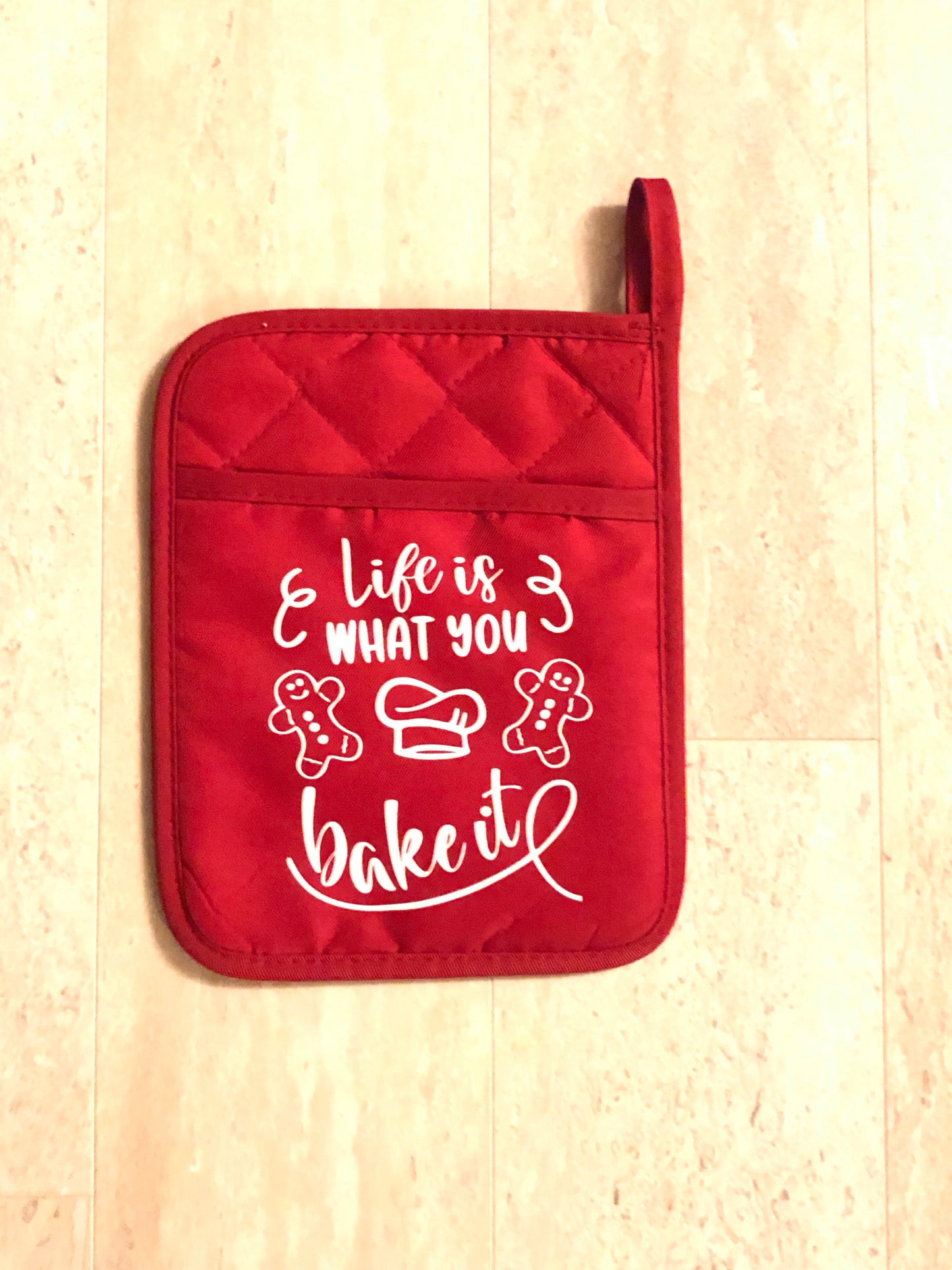 Life is what you bake it pot holder bundle