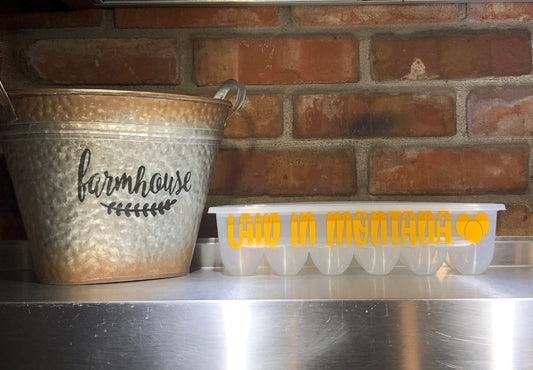 Laid in Montana egg container